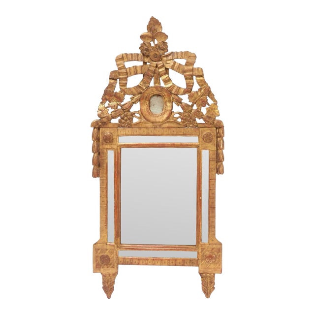 Late 18th Century French Louis XVI Giltwood Mirror For Sale