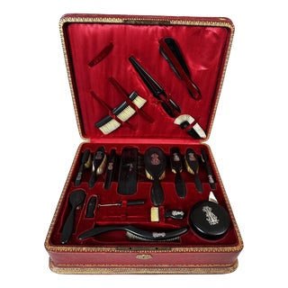 Antique French Toiletry Set, 1890s For Sale