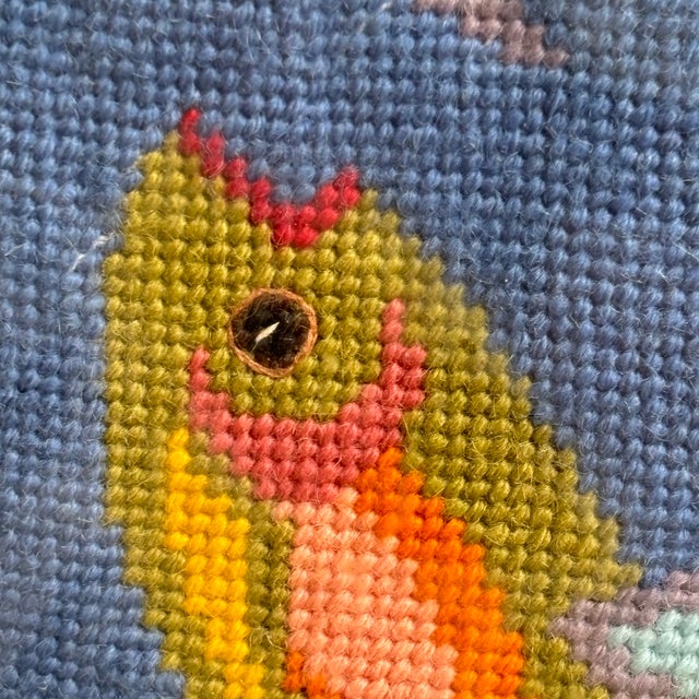 Mid 20th Century Mid-20th Century Pisces Zodiac Needlepoint, Framed For Sale - Image 5 of 12