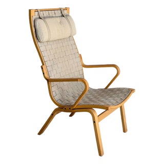Mid 20th Century Attributed to Finn Østergaard “Albert” Bentwood Lounge Chair for Kvist Møbler, Denmark For Sale