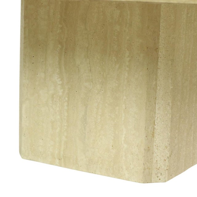 Vintage Italian Octagonal Travertine Coffee Table, 1970s For Sale - Image 15 of 18