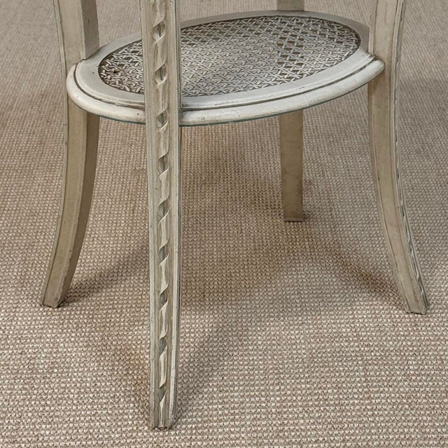 Pair Louis XVI Painted Oval End Tables For Sale - Image 10 of 17