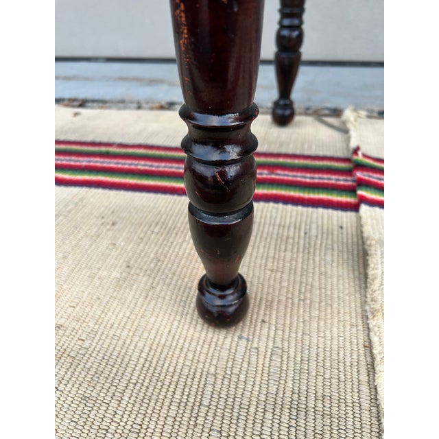 Early 19th Century A Antique Pennsylvania Country Sheraton Farmhouse Work/Side Table Circa 1830’s For Sale - Image 5 of 12