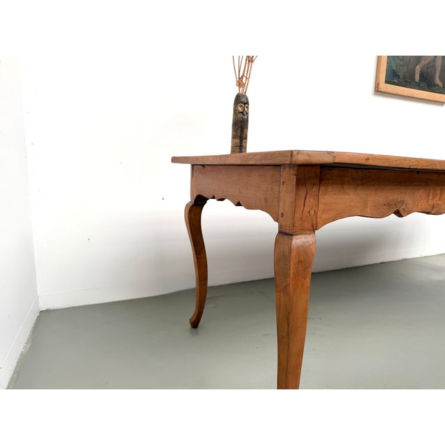 Large Cherrywood Farmhouse Table, 1900s For Sale - Image 12 of 18