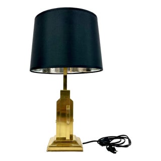 Art Deco Regency Style Table Lamp in Brass, 1970s For Sale