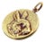 Vintage 14k Gold & Ruby Victorian Inspired Rabbit Pendant-Charm For Sale
