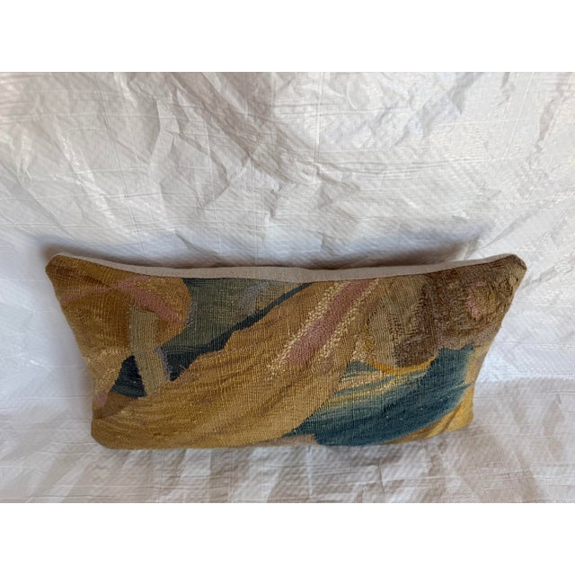 17th Century Antique 17th Century Brussels Tapestry Pillow With Abstract Pattern For Sale - Image 5 of 7
