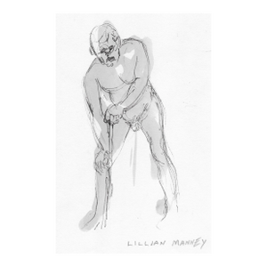 1970s William Manney Male Nude Figural Watercolor