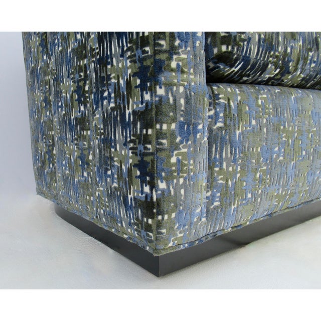 C.1999-2007 Theodore Alexander Art Deco-Style Club Chair on Plinth Base For Sale - Image 13 of 18