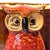 Ceramic Vintage Ceramic Great Horned Owl Bookends – Red Glaze Sculptural Pair For Sale - Image 7 of 15