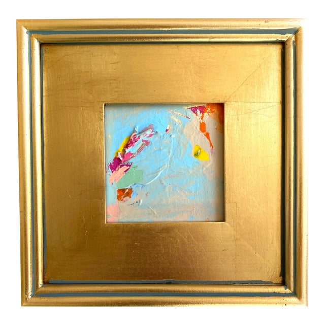 "Unreal Sky" Framed Mini Painting by Jessalin Beutler For Sale