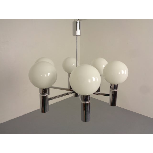 Opaline Glass Pendant Lamp from Sölken Leuchten, Germany, 1960s For Sale - Image 10 of 15