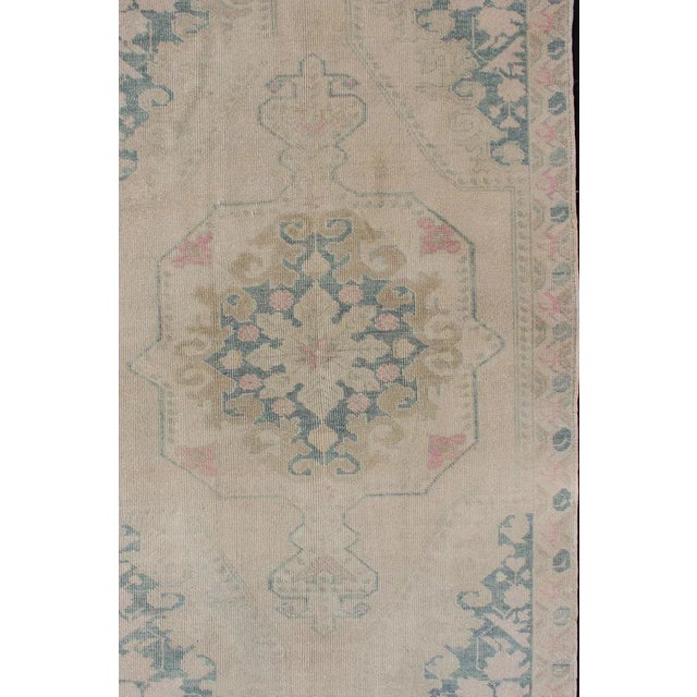 Vintage Oushak Rug from Turkey with Medallion Design, rug , country of origin / type: Turkey / Oushak, circa 1950. Keivan...