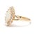 Early 21st Century .36ctw Opal & Diamond Navette Ring, 14k Yellow Gold, Ring Size 5 For Sale - Image 5 of 6