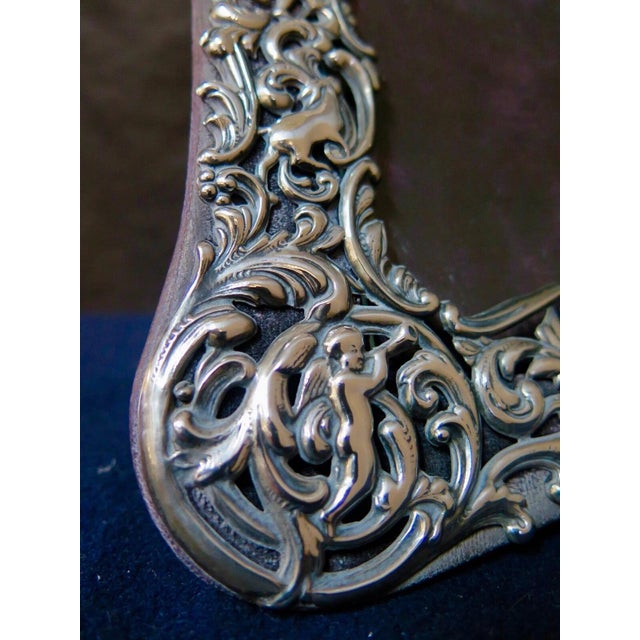 Early 20th Century Vintage Early 20th Century Elaborate Sterling Photo Frame For Sale - Image 5 of 8