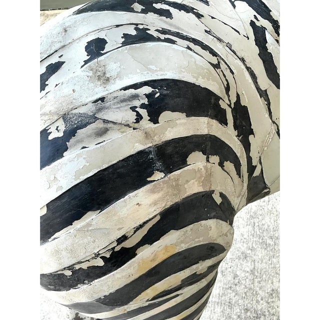 Ivory Vintage Life Size Baby Zebra For Sale - Image 8 of 15