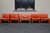 1970s Series 5 Lounge Chairs in Cognac Orange Leather, 1970s, Set of 5 For Sale - Image 5 of 18