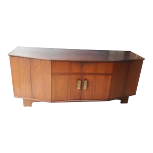 Mid Century Teak Stereo Media Cabinet Sideboard Console