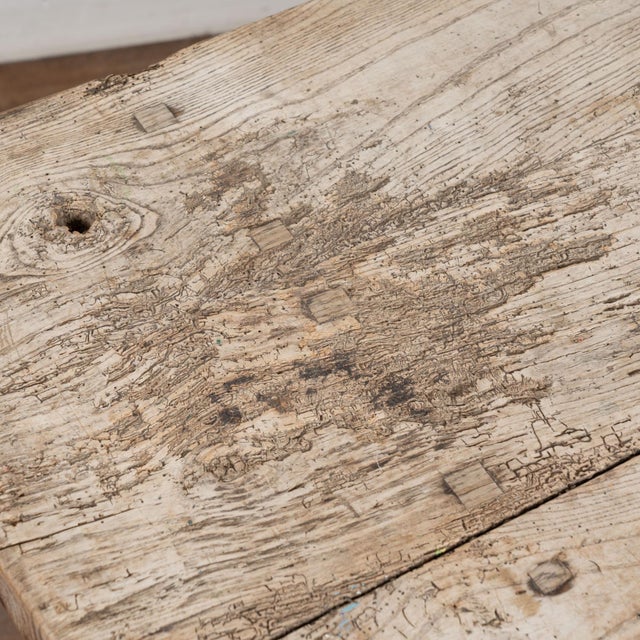 Wood Late 18th Century Danish Baroque Oak Console Table With Black Painted Base For Sale - Image 7 of 15