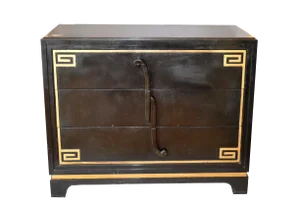 Art Deco Grosfeld House Attributed Greek Key Dressers, Pair