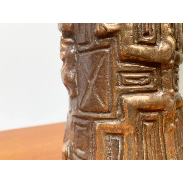 Vintage German Brutalist Bronze Totem Pot by Horst Dalbeck for HDV Dalbeck For Sale - Image 15 of 18