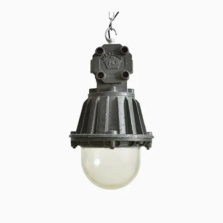Antique Industrial Maxlume Pendant Light, 1940s For Sale