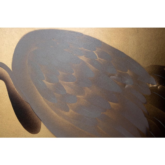 "Red-Crowned Cranes", Painted Chinese Screen For Sale - Image 11 of 18