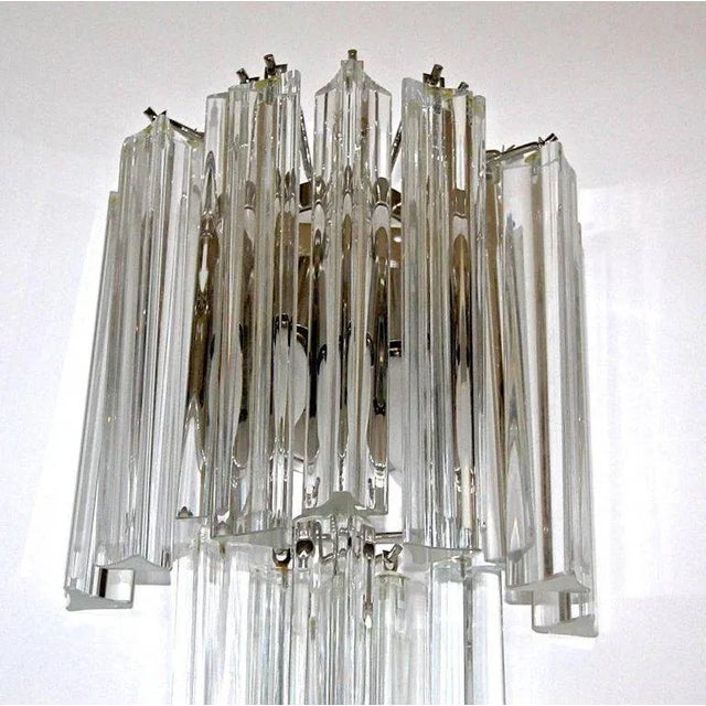 Venini Italian Triedi Glass Wall Sconces - a Pair For Sale - Image 9 of 12