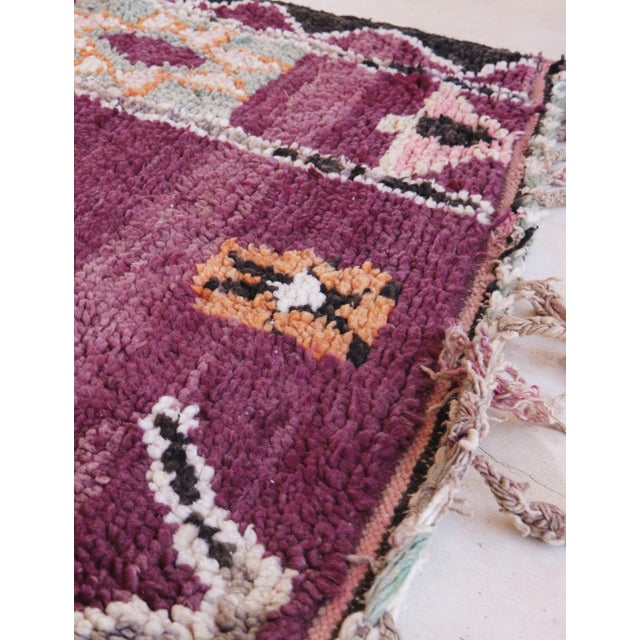 Textile 1960s Highly Collectible Authentic Moroccan Rug - 13.3 X 6.23 Ft For Sale - Image 7 of 9