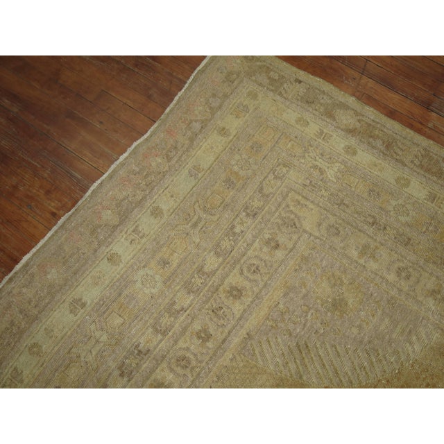 19th Century Zabihi Collection Khotan Gold Geometric Gallery Size Rug - 8'6" x 15' For Sale - Image 9 of 9