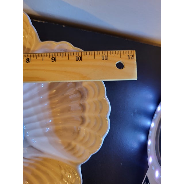 Antique Porcelain Ceramica De Cuernavaca 5 Well Oyster Plate For Sale - Image 11 of 12