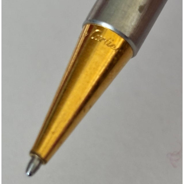 Must de Cartier “Trinity Vendôme” Ballpoint Pen, Gold & Silver Plate, France, circa 1980s An iconic vintage ballpoint pen...