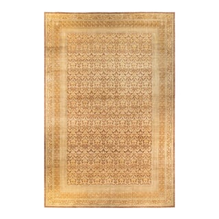Mogul, One-of-a-Kind Hand-Knotted Area Rug - Yellow, 12' 3" x 17' 10" For Sale