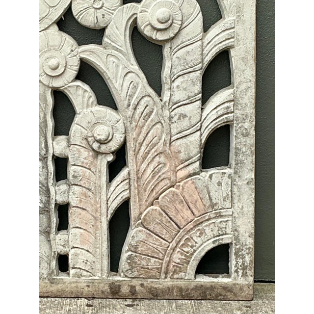 Oyster Gray Vintage Deco Miami Beach Cast Concrete Panel For Sale - Image 8 of 12