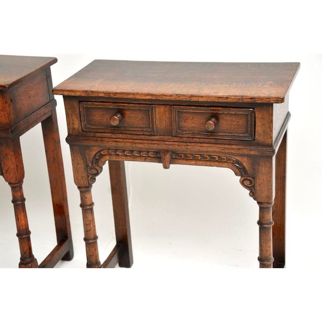 Oak Console or Side Tables from Titchmarsh and Goodwin, 1950, Set of 2 For Sale - Image 11 of 15