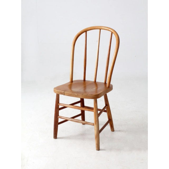 Antique Bow Back Farmhouse Dining Chair For Sale - Image 14 of 15