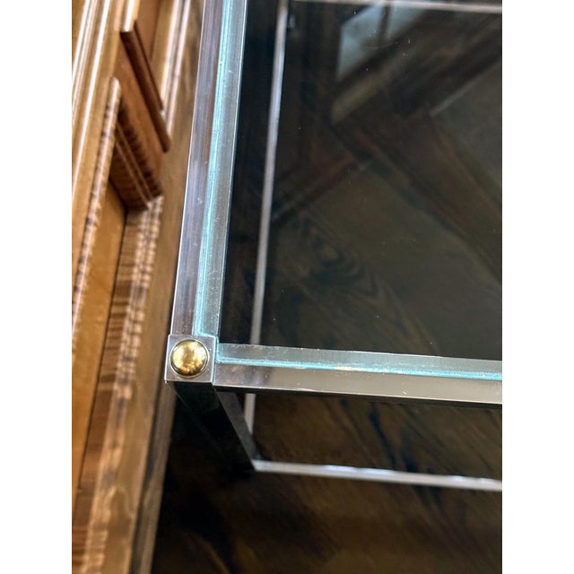 Modern Aluminum Brass Side Table by John Vesey For Sale In Atlanta - Image 6 of 10