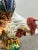 Vintage Hand-Painted Italian Majolica Ceramic Fighting Rooster Sculpture, a Pair 1980's For Sale - Image 13 of 15
