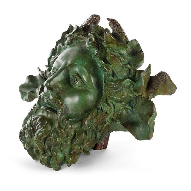 Forest Green Bronze Masks, Set of 4 For Sale - Image 8 of 18
