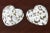 Vintage 1950's Murano Glass Heart Sculptures Paperweights Pair of White, Gold For Sale - Image 12 of 12