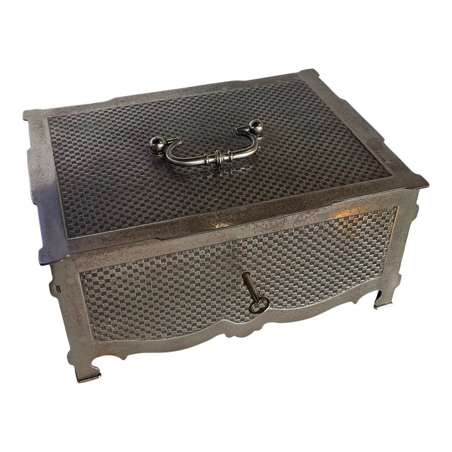 1980s Metal Box Tufted For Sale