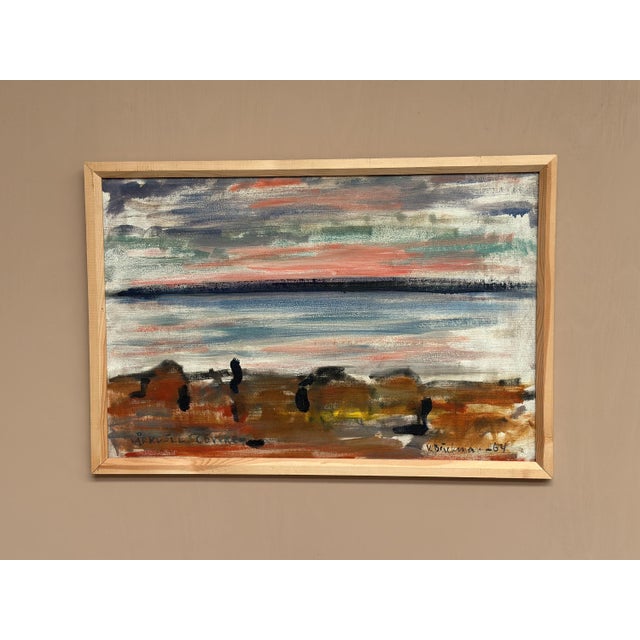 Vidar Bäckman, Spring Evening in Göviken, 1950s, Oil Painting on Canvas, Framed For Sale - Image 15 of 18