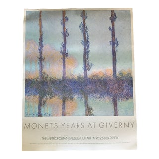 1978 Claude Monet Metropolitan Museum of Art Exhibition Poster For Sale