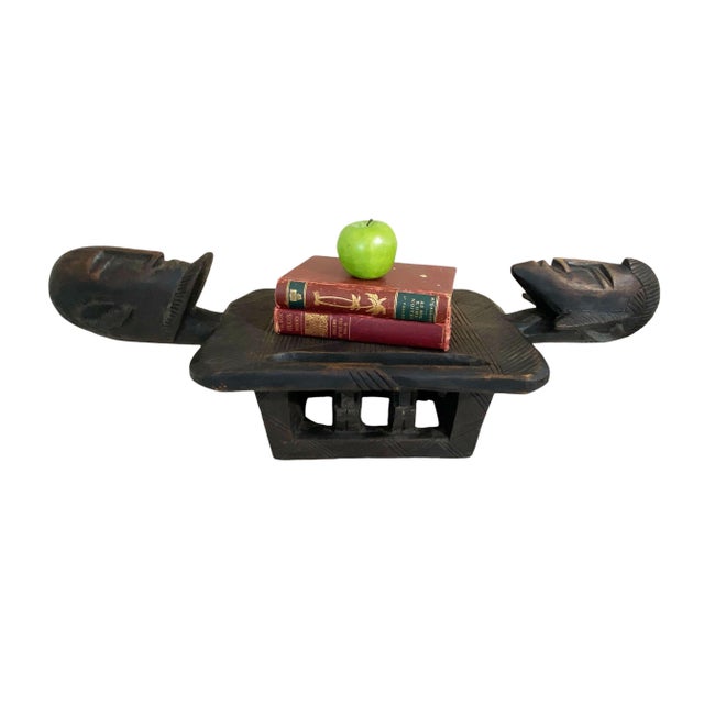 African African Tribal Baule /Senufo Figural Stool 31.5" W For Sale - Image 3 of 7