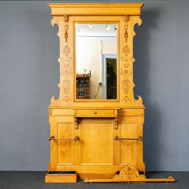 Vintage Mirror Hallway Cupboard For Sale - Image 4 of 18