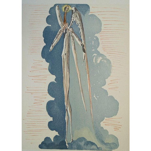 Salvador dali (1904-1989) paradise 22: the angel of the seventh heaven color woodcut unsigned on bfk rives vellum 26 x 33...
