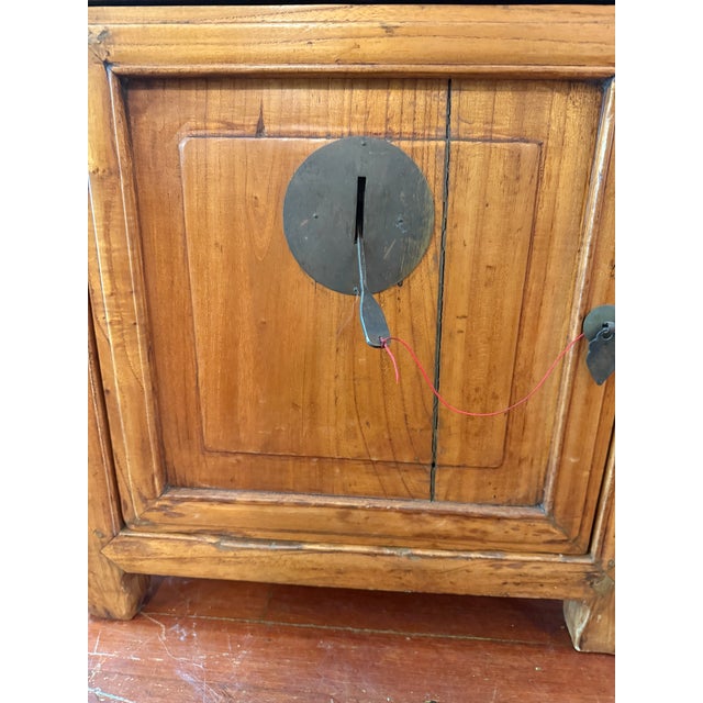 Antique Chinese Elm Ventilated Food Safe Cabinet C. 1900-1930 For Sale - Image 6 of 16