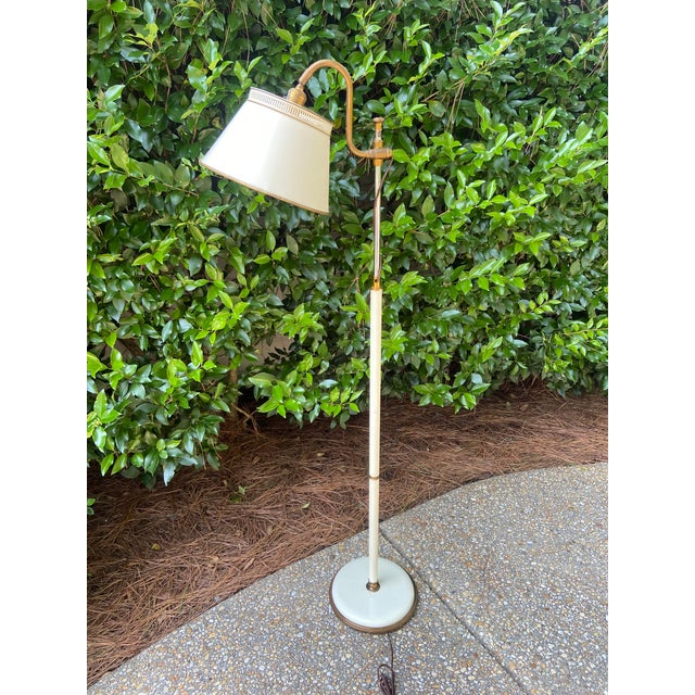 Vintage Mid Twentieth Century Toleware Metal Floor Lamp For Sale - Image 6 of 8