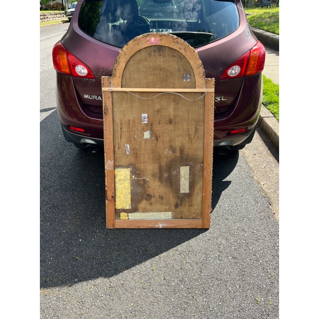 Antique Louis XVI Style Trumeau or Boiserie Panel With Trompe l'Oeil Mirror Panel For Sale - Image 10 of 12