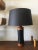 Textile Mid-Century Scandinavian Teak and Leather Table Lamp, 1950s For Sale - Image 7 of 7